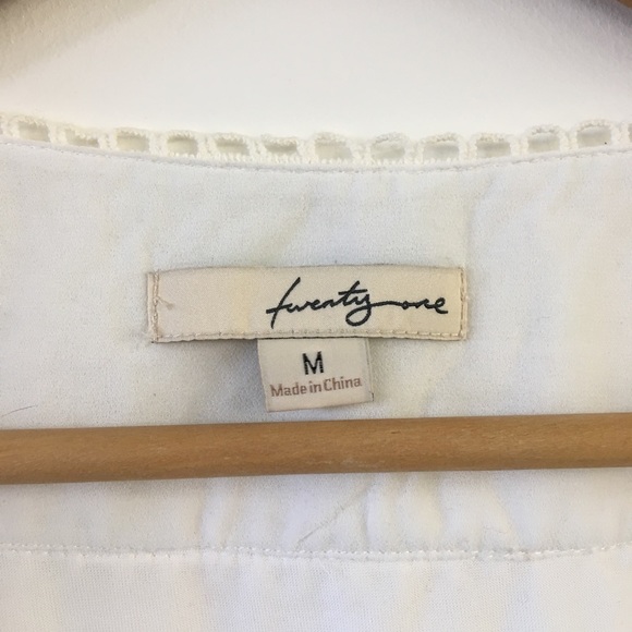 Forever 21 Crochet Dress Tunic White Size Medium - Picture 4 of 6